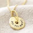 Personalised Spinning Disc Pendant Necklace in Gold