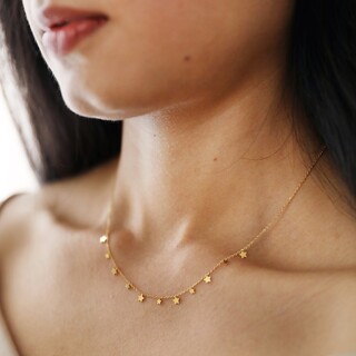 Gold Sterling Silver Satellite Necklace Chain Lisa Angel Jewellery Collection Chains Fashionable Trendy
