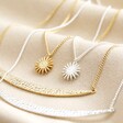 Gold And Silver Sun and Horn Layered Necklaces Together