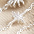 Close Up Of Crystal Star from Sun and Moon Chain Necklace in Silver