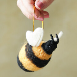 Felt Bee Hanging Decoration