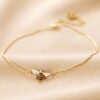 Lisa Angel Ladies' Gold Bumblebee and Daisy Anklet