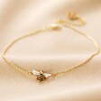 Lisa Angel Ladies' Gold Bumblebee and Daisy Anklet