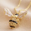 Lisa Angel Ladies' Boho Large Crystal Bumblebee Pendant Necklace