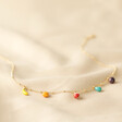 Full Length Shot of Enamel Fruit Charm Necklace in Gold