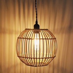 Small Round Rattan Lampshade