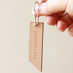 Personalised Banner Leather Keyring