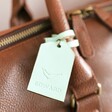 Mint Green Personalised Constellation Leather Luggage Tag on Bag Strap