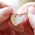 Lisa Angel Ladies' Silver Personalised Double Heart Charm Bracelet