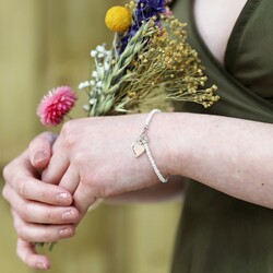 Personalised Seed Pearl and Toggle Bracelet