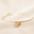 Gold Personalised Snowflake and Birthstone Charm Bracelet