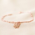 Rose Gold Personalised Snowflake and Birthstone Charm Bracelet