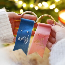 Personalised Constellation Ribbon Decoration with Stud Earrings