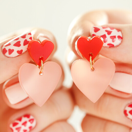 Pink Heart Shaped Earrings 2025 | www.urbag.ws