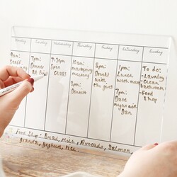 Wildflower A4 Wipeable Acrylic Wall Planner