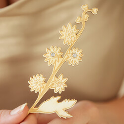 Wooden Birth Flower with Sterling Silver Earrings