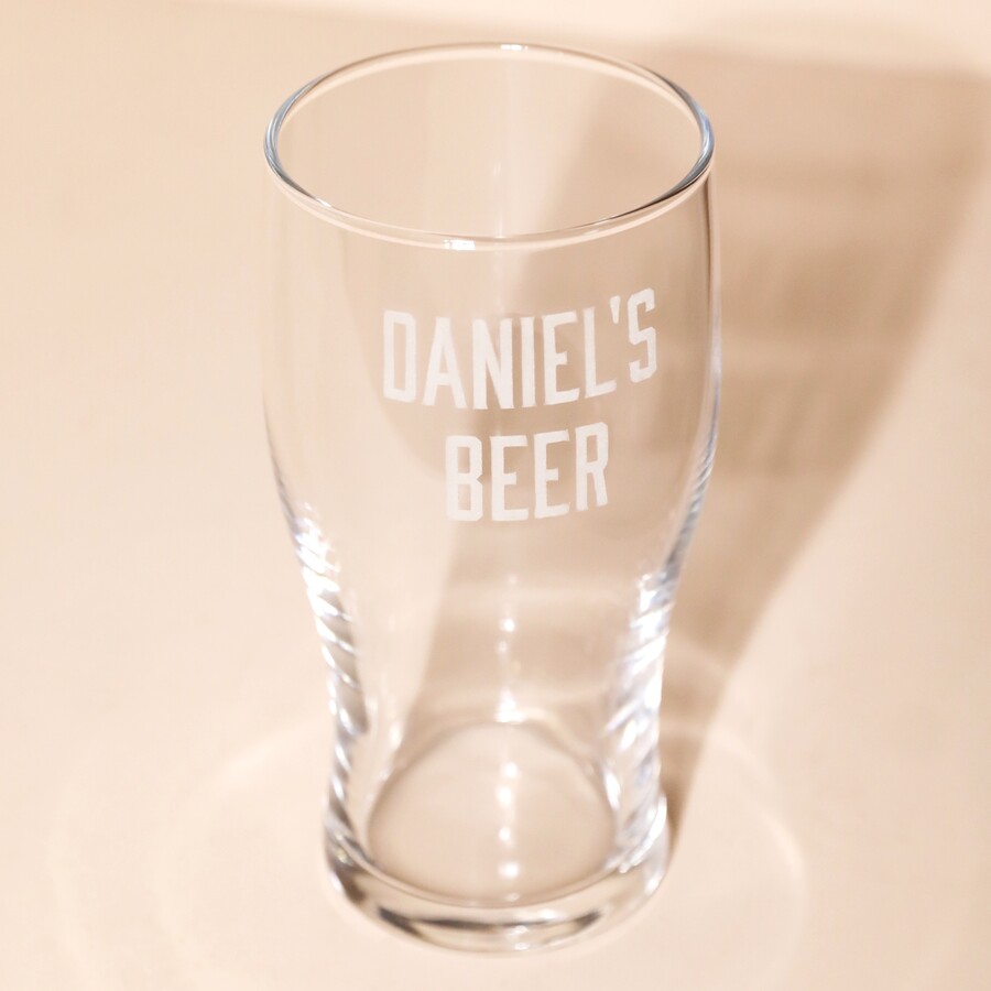 A Customised Pint Glass is a Great Gift for an 18 Year Old Finally Testing His Independence