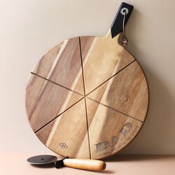 Dad The Legend Pizza Serving Board & Cutter Set