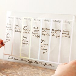 Pastel Rainbow A4 Wipeable Acrylic Wall Planner