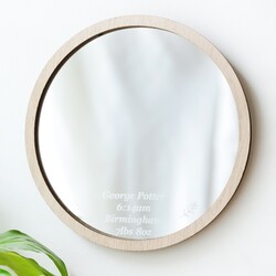 Personalised Engraved Round Mirror