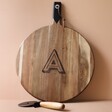 Personalised Initial Pizza Serving Board & Cutter Set