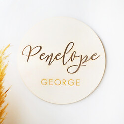 Personalised Large Wooden Baby Name Sign
