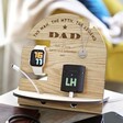 Engraved Personalised The Legend Wooden Accessory Stand with AirPods Case and Apple Watch
