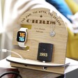 Unique Personalised The Legend Wooden Accessory Stand with AirPods Case and Apple Watch