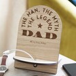 Engraved Personalised Dad The Legend Wooden Phone Stand