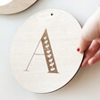 Engraved Circular Wooden Sign from Personalised Scallop Edge Wooden Mirror