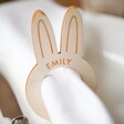 Set of 2 Personalised Wooden Bunny Napkin Holders