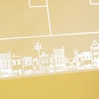 Close Up of Bottom of Large Townhouse Design Wipeable Acrylic Wall Planner