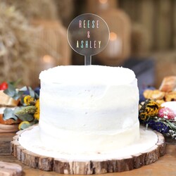 Personalised Rainbow Hand-Painted Acrylic Cake Topper