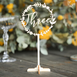 Personalised Wooden Floral Wreath Table Decoration