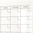 Close Up of Small Wipeable Acrylic Wall Planner