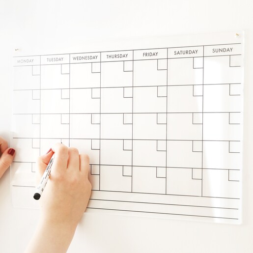 Small Size Model Writing on Small Wipeable Acrylic Wall Planner