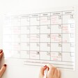 Small Wipeable Acrylic Wall Planner on Wall