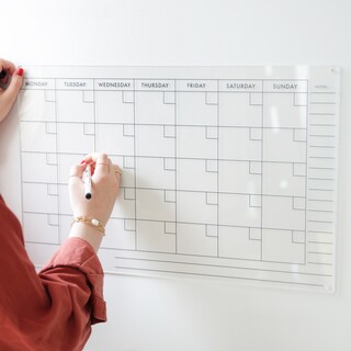 Wipeable Acrylic Wall Planner