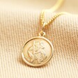 Lisa Angel Hypoallergenic Personalised Gold Sterling Silver St Christopher Pendant Necklace