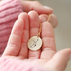Personalised Constellation Antique Effect Pendant Necklace