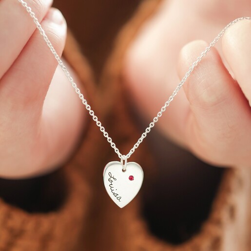 Personalised Swarovski Heart Pendant 
