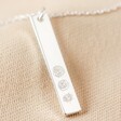 Silver Personalised Birth Flower Flat Bar Pendant Necklace