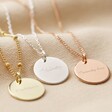 Personalised Eighteen Birthday Sterling Silver Disc Necklaces