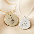 Gold and Silver Personalised Constellation Antique Effect Pendant Necklaces