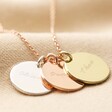 Personalised Family Names Sterling Silver Disc Necklace in Silver, Gold and Rose Gold