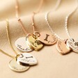 Lisa Angel Ladies' Personalised Mixed Metal Heart and Disc Charm Necklace
