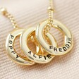 Gold Personalised Organic Hoops Necklace