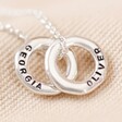 Hypoallergenic Personalised Sterling Silver Organic Hoops Necklace