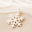 Silver Snowflake Charm Necklace