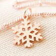 Rose Gold Snowflake Charm Necklace